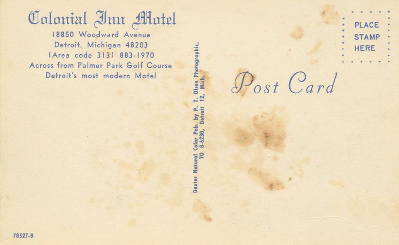 La Renaissance Motel (Colonial Inn Motel) - Vintage Postcard (newer photo)